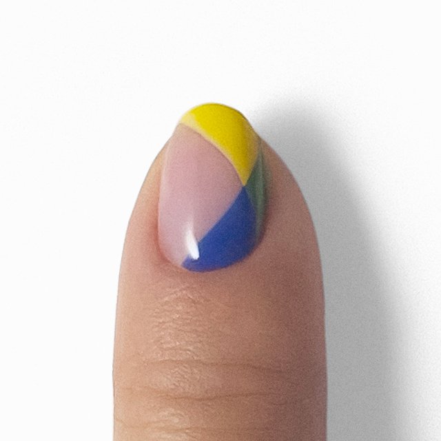 summer 2023 nail art with grass never greener