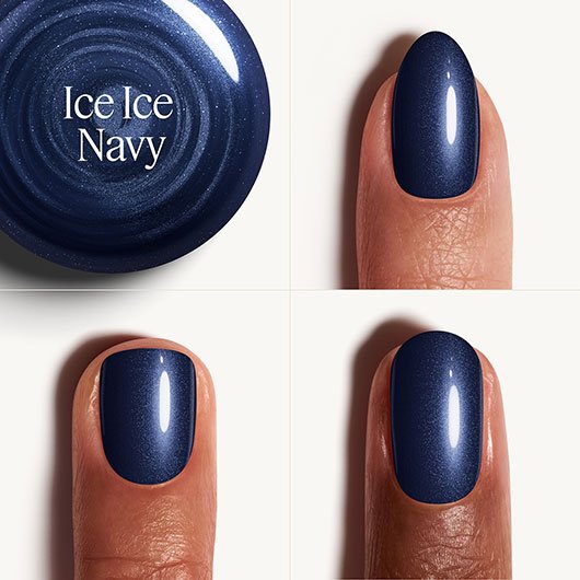 Ice Ice Navy Gel Couture Ημιμόνιμο Βερνίκι εφαρμογή