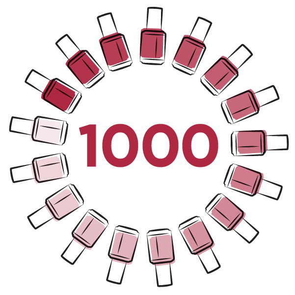 Πάνω από 1.000 αποχρώσεις